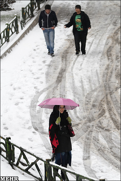 بارش برف تهران
