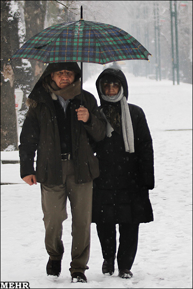 بارش برف تهران